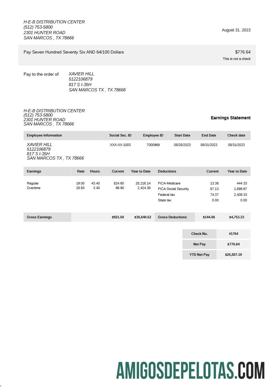 Imprimível Modelo de extrato de ganhos do centro de distribuição H E B em formatos Word e PDF.pdf, 1